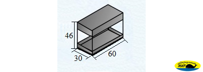 Аквариум 70л. с крышкой 60*46(h)*30 без ламп