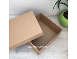 Коробка с отдельной крышкой 250*250*100 мм БУРЫЙ