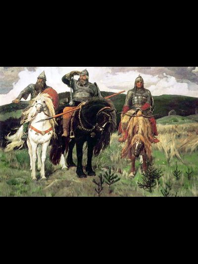 Купить картину обогреватель, репродукция Васнецова Богатыри