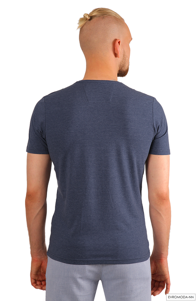 Футболка мужская серо-синяя LUXOR (р.XXL)