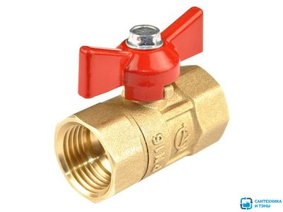 Кран шаровой 1'' вн/вн бабочка Практик 130 ГАЛЛОП