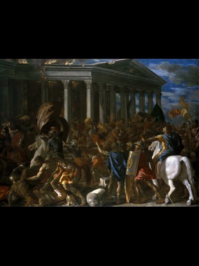 Картина обогреватель, репродукция Никола Пуссен Разрушение иерусалимского храма