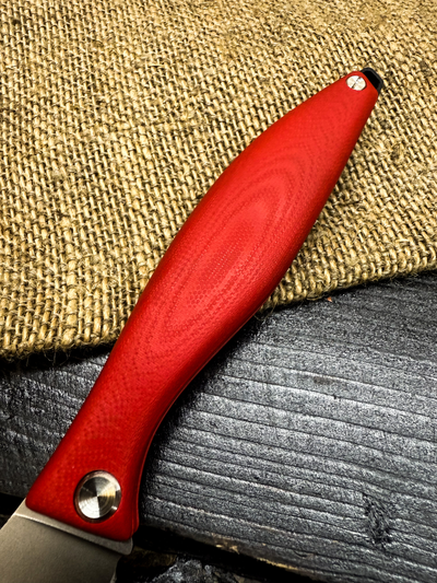 Фрикционный складной нож Канадец Большой сталь VG-10, рукоять красный G10