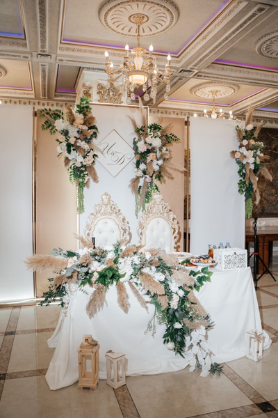 Декор фона президиума Бохо лайт"