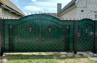 Металлические ворота - Арт 020