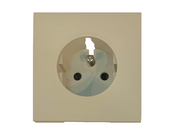 Лицевая панель для розетки 220V с заземляющим контактом, латте Rikett - 35632 LT
