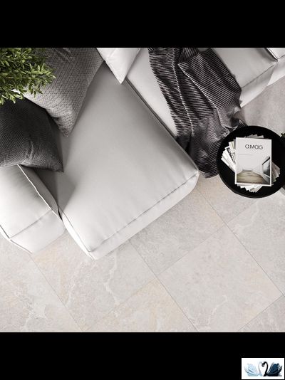 Керамогранит Ocean Ceramic Blaze silver светло-серый 60 x 60 см карвинг