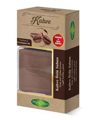 Phytoflora Натуральное мыло кофе с мыльницей и мочалкой, 125 гр.
