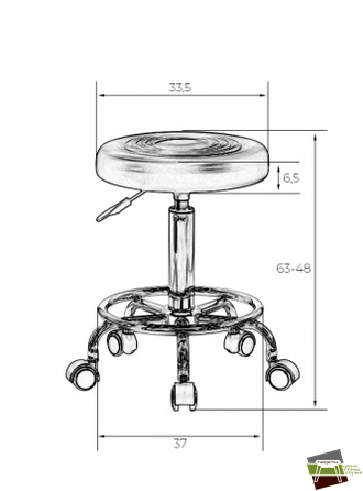 Табурет мастера DOBRIN BILLY BLACK, чёрный