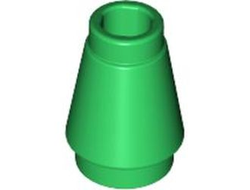Cone 1 x 1 with Top Groove, Green (4589b / 4529239)