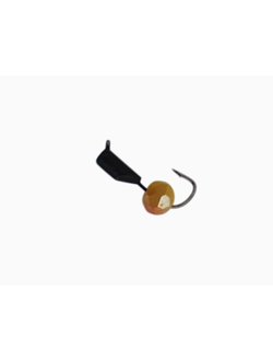 25-01-003/ Мормышка вольфр. "Народная" "СТОЛБИК"  Ø2,5 вес 0,5гр + кристалл желто-красный (стекло) (уп-ка 10шт.)