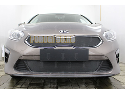 Защита радиатора KIA Ceed III 2018- black верх