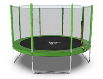 Батут DFC Trampoline Fitness 12FT-TR-LG (3,66 метра) с защитной сеткой зеленый