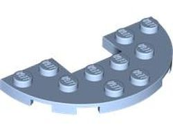 Plate, Round Half 3 x 6 with 1 x 2 Cutout, Bright Light Blue (18646 / 6430549)