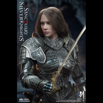 ПРЕДЗАКАЗ - Стражница святилища в серебряном - Коллекционная фигурка 1/6 SWORDS OF CHAOS - SILVER TEMPLE GUARDIAN (NICKEL SILVER EDITION) (SW003) - COOMODEL ?ЦЕНА: 41900 РУБ.?