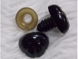 Носик с ноздрями с креплением 25х20 мм черный