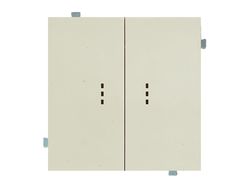 Выключатель двухклавишный с подсветкой (механизм + клавиша) лен