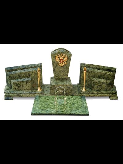 Письменный прибор "Россия" с календарницей, змеевик