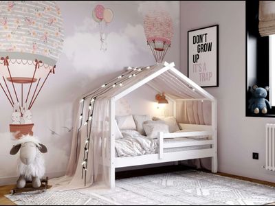 Алиса кровать с надстройкой1600х800(белый)