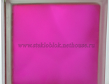 Стеклоблок Vitrablok (Чехия) "Волна", окрашенный внутри, Малиновый матовый