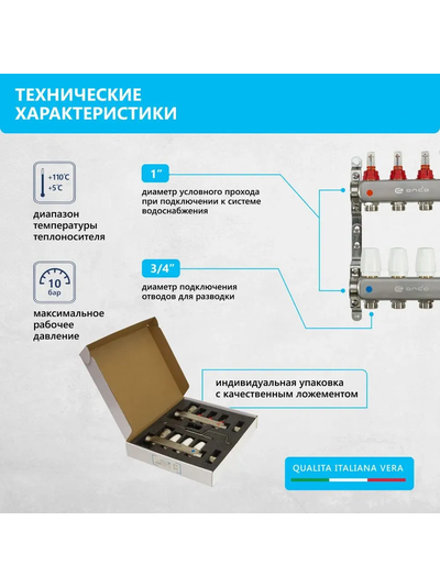 Комплект для водяного теплого пола (7 контуров)
