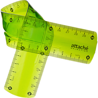 Линейка Attache Selection 30 см зеленый (пластик)