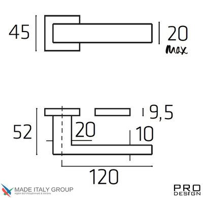 Дверная ручка Venezia Unique "SYDNEY" матовый хром