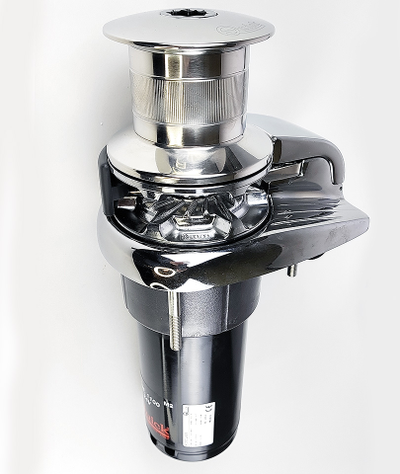 Якорная лебедка «Crystal», 800Вт, 24В, с барабаном, цепь 8 мм.