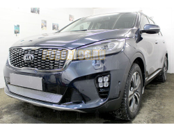 Защита радиатора Kia Sorento Prime 2017- chrome PREMIUM