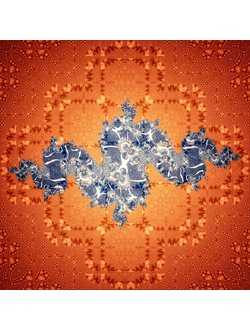 Цифровая живопись "Мать звёзд - богиня Нут", картина 50х50 см для интерьера