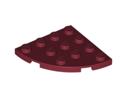 Plate, Round Corner 4 x 4, Dark Red (30565 / 4164230 / 4613267)