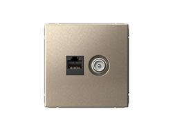 Systeme Electric ArtGallery Шампань Розетка двойная ТВ + компьютерная RJ45, кат. 5Е GAL000589