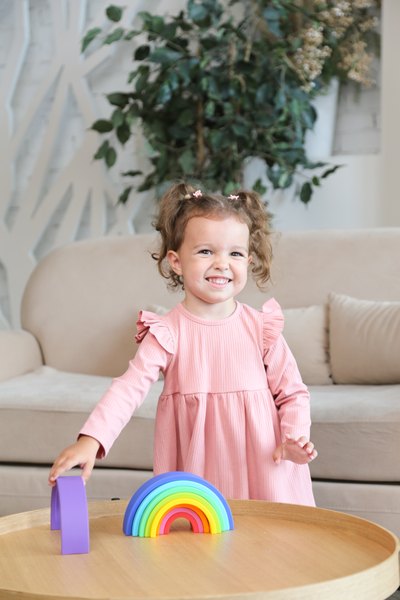 Пирамидка - прорезыватель из пищевого силикона Радуга большая