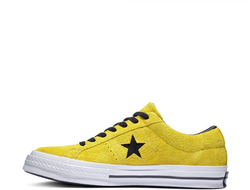 Кеды Converse One Star Dark Star Vintage Suede Кожаные Желтые низкие
