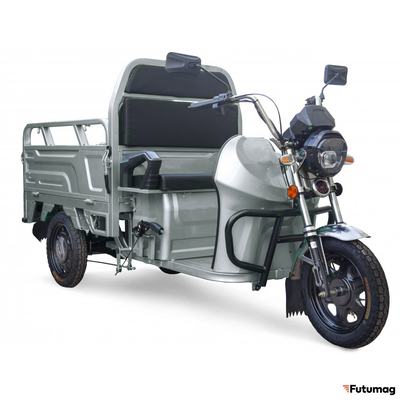Грузовой электротрицикл Rutrike Вояж К1 1200 60V800W серебристый