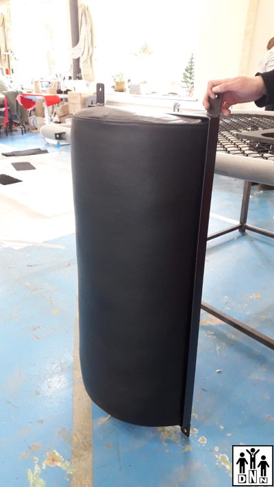 Боксёрская настенная подушка полукруглая 50х100х20