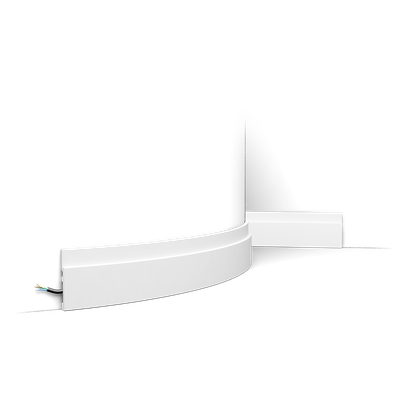 Плинтус ORAC Decor SX187, дюрополимерный, влагостойкий, ударопрочный, под покраску, длина 2 метра