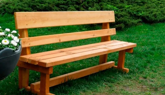 Скамья простая, Сосна