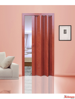 Дверь "Гармошка" вишня