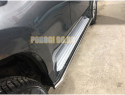 Защита штатного порога d42 для Mitsubishi Pajero Sport 2021-...