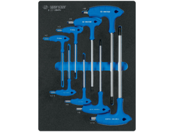 Набор шестигранников L-тип, ложемент, 8 предметов KING TONY 9-22108MRV