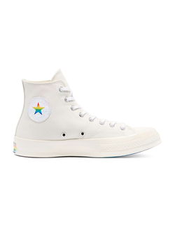 Кеды Converse Chuck 70 Pride High Top белые с радугой