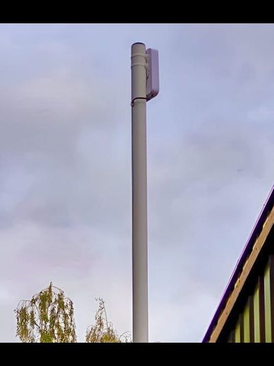 BOXFORCAM Труба без фланцев 50 см. для крепления уличных модемов, элементов слаботочного оборудования систем безопасности, интернет вещей, IT (чёрная/белая)