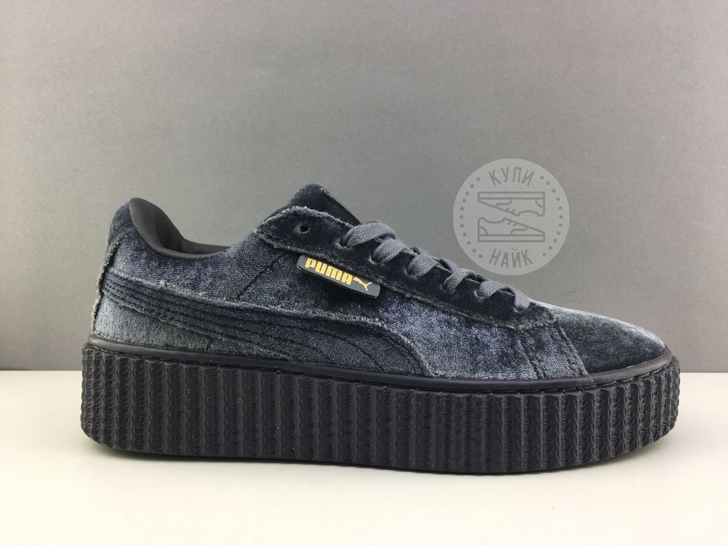 Купить кроссовки Puma X Rihanna Creeper Серые - бархат в СПБ