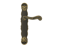 Дверные ручки Morelli Luxury на планке LOUVRE PL BNS Цвет - Затененная черная бронза