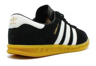 Adidas Hamburg Suede Черные с белым (41-46) Арт.002М