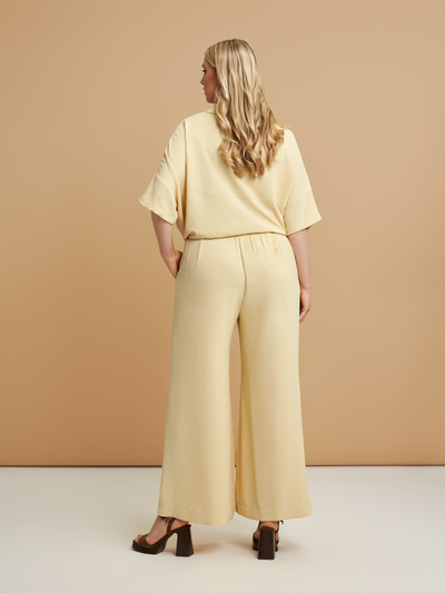 Женские летние брюки-палаццо в черном цвете