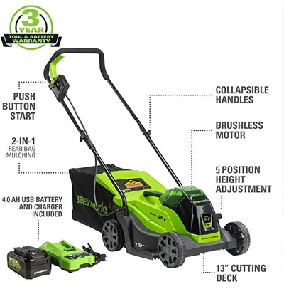 Аккумуляторная газонокосилка Greenworks GD24LM33K4 set