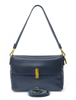 (АРТИКУЛ: 9980/0/32) СУМКА ЖЕНСКАЯ НЕБОЛЬШАЯ, НАТУРАЛЬНАЯ КОЖА, СИНЯЯ, РЕМЕНЬ ЧЕРЕЗ ПЛЕЧО