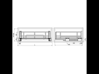 DARK LINE Корзина выдвижная 60 с доводчиком, черный